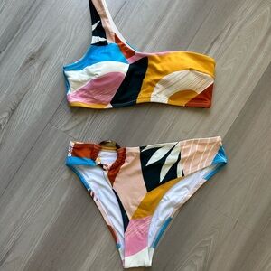 Cupshe Multicolor Bikini Bottom with Ring Detail